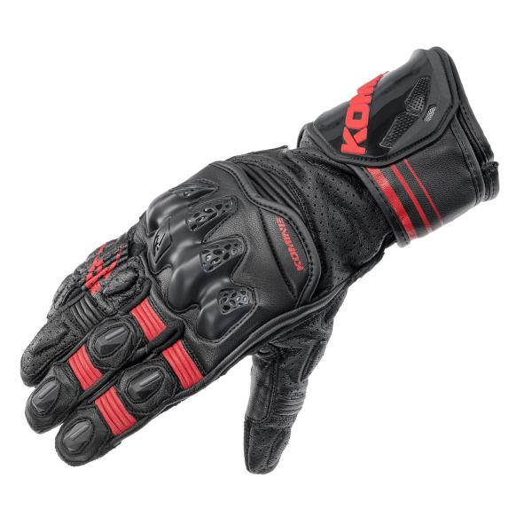 コミネ(KOMINE) GK-265 R-SPEC レーシンググローブ Black Red Sサイズ