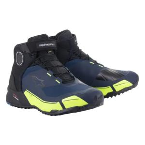 alpinestars (アルパインスターズ) CR-X DRYSTAR RIDING SHOES [1705 BLACK DARK BLUE YELLOW FLUO] U.S.8.5/JPN26.0｜autorimessa-com