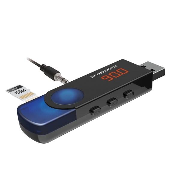 Bluetooth FMトランスミッター USB DIRECT ブラック・ブルー ヤック TP228