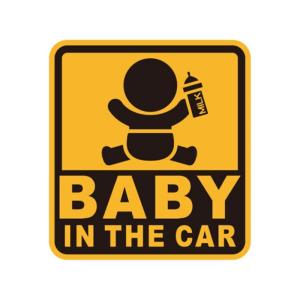 マグネットタイプ 外貼りタイプ 安全運転 セーフティサイン BABY IN THE CAR セイワ WA122｜autorule