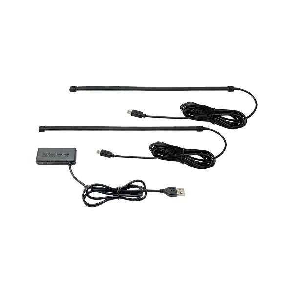 レインボーラインイルミ ロング 2本入り DC5V 高輝度LED採用 フルカラー光 2本入り 電源コ...