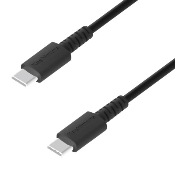 USB充電＆同期ケーブル 1.2m C-C BK  USB-PD 最大60W CCケーブル 充電器 ...
