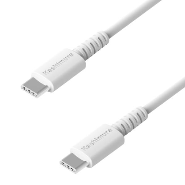 USB充電＆同期ケーブル 1.2m C-C WH USB-PD 最大60W CCケーブル 充電器 デ...