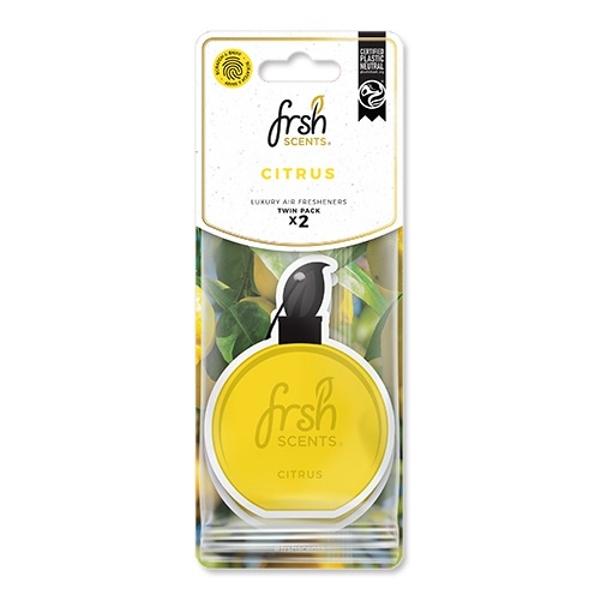 フレッシュセンツ ペーパーフレグランス シトラス ツインパック 芳香剤 レモン オレンジ 香り イエ...