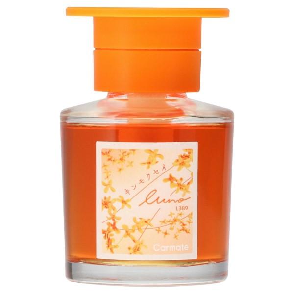 ルーノ リキッド キンモクセイ 車内 芳香剤 消臭 置き型 固定テープ 金木犀 オレンジ かわいい ...