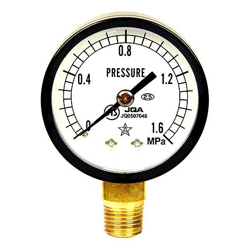 汎用圧力計A50・R1／4下 S-11・1.6MPA 右下精器 42644 DIY 工具 電動工具 ...