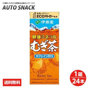 【1箱・24本】伊藤園　健康ミネラル麦茶250紙パック【送料無料】｜autosnack