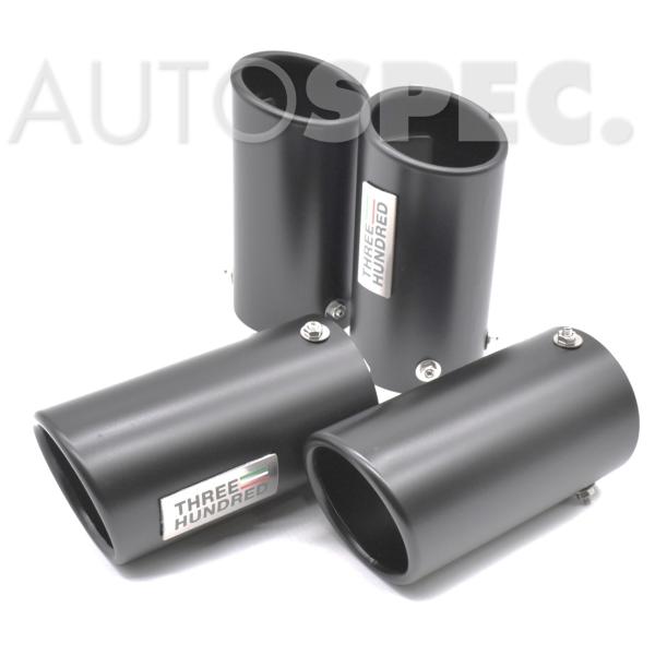 ABARTH 500 595 695 マフラー テールフィニッシャー THREEHUNDRED ブラ...