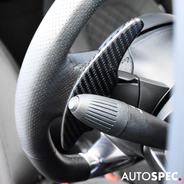 ABARTH ドライ カーボン ステアリング パドルシフト LaBuono 500 595 695 ...