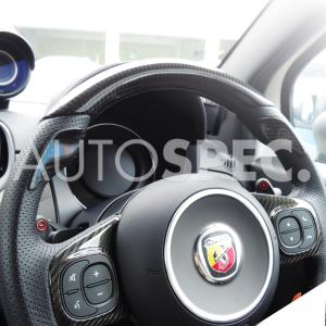 ABARTH　595　シリーズ4　カーボン　アッパー　ステアリング　ホイール カバー　KOSHI　ア...