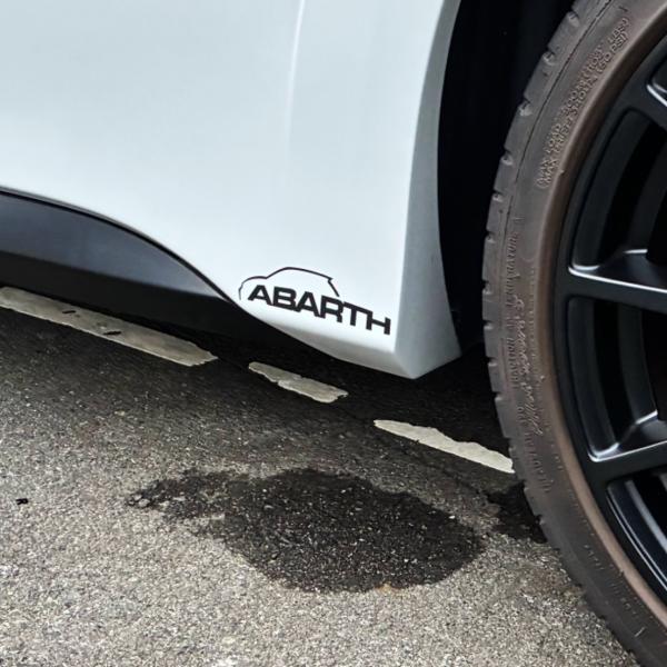 ABARTH シルエット ステッカー 500 595 695 ブラック 黒 アバルト カスタム パー...