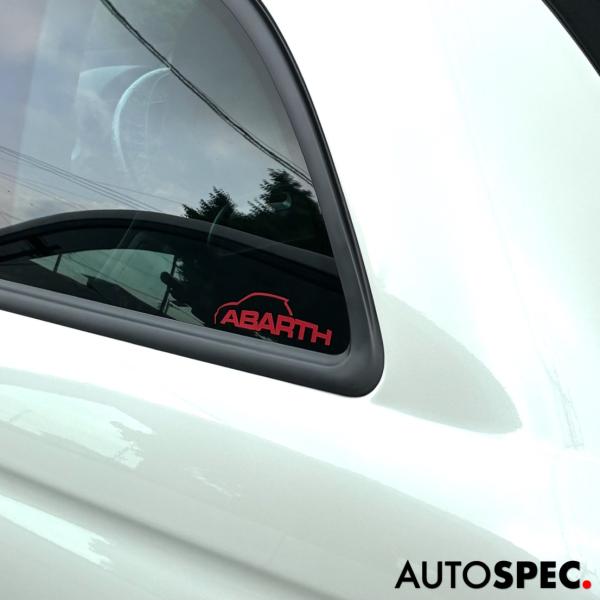 ABARTH シルエット ステッカー 500 595 695 レッド 赤 アバルト カスタム パーツ...