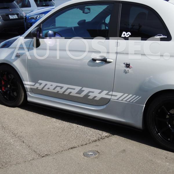 ABARTH　500 595 695　サイド デカール　マット ホワイト　ワイド　AUTOSPEC....