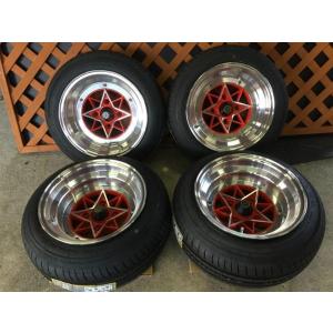 復刻スターシャーク　9J-14　10J-14 スターシャーク リアル アルミ ホイール 14インチ 3ピース 9J 4