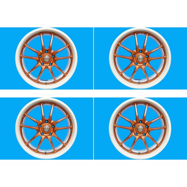 レイズ スタイルS▼18インチ7.5J＋50 5穴PCD114.3●4本●再塗装品 2ピースリバース...