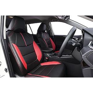 50系 RAV4 ハイブリッド Adventure 専用シートカバー ブラック+赤色【納期：約4か月...