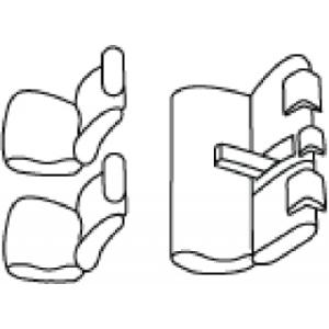 50系 RAV4 ハイブリッド Adventure シートカバー エリーゼ ブラック/赤ステッチ