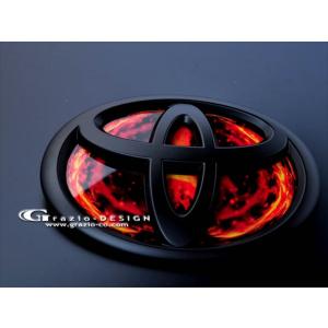 ヴィッツ 130系 ヒートレッドエンブレム VOLCANO W120 リア用Tマーク マッドブラック