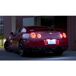 R35 GT-R ジュエル LEDテールランプ REVO ハーフレッド/クローム
