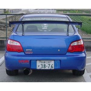 インプレッサ GDB GTウイング 綾織りカーボンウィング+白ゲルFRP