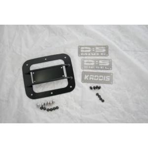 デリカD5(後期） フューエルリッドプロテクター　ロゴパネルデザイン ロードハウス デリカ D5 後期 フュエルリッドプロテクター ブラック