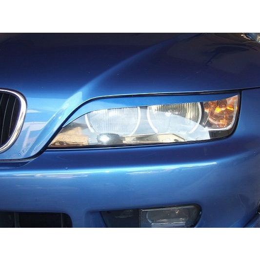 送料無料 BMW Z3 前期/後期 アイライン Type4 ブラックカーボン 平織り クリア塗装済
