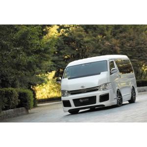 新品数量限定セール ギブソン ハイエース 0系 3型 ワイドボディ ミドル フロントバンパー Grafam 1e2 ダークグレーマイカメタリック 塗分け有 2色 人気殺到