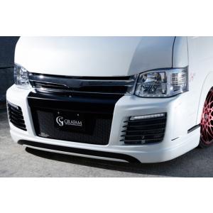 最低価格の 0 ハイエース ワイド ギブソン ハイエース 0系 ワイドミドル 3型 グラファム デュオ フロントバンパースポイラー メーカー塗装済 本物早い者勝ち