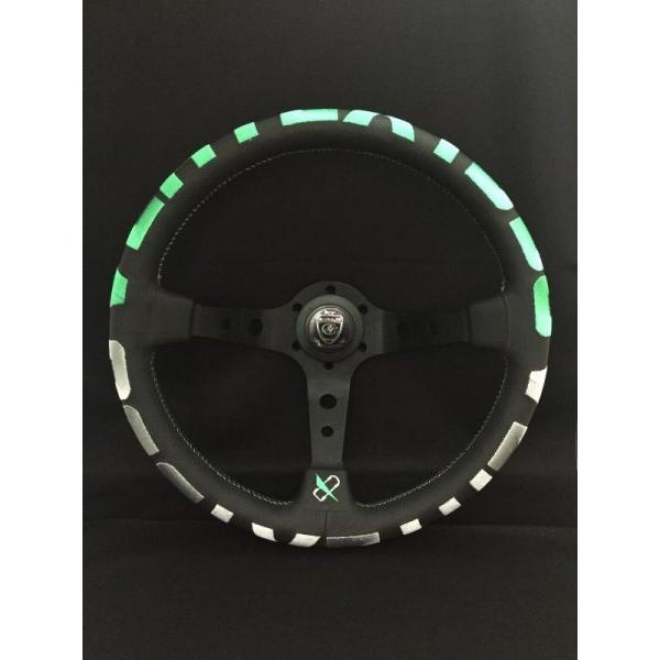 ティーアンドイー VERTEX ステアリング「VERTEX 1996 GREEN」90mmDEEP/...