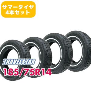 4本セット 185/75R14 タイヤ サマータイヤ TRAVELSTAR UN106 WSW｜autoway