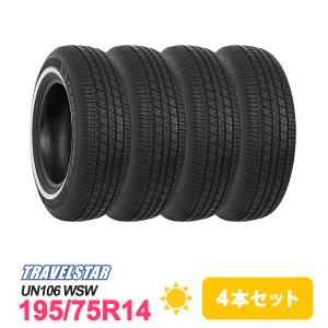 4本セット 195/75R14 タイヤ サマータイヤ TRAVELSTAR UN106 WSW｜autoway