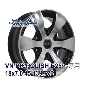 【4枚セット】KIRCHEIS VN 18x7.0 +45 139.7x6 BK/POLISH｜autoway