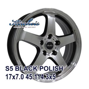 【4枚セット】KIRCHEIS S5 17x7.0 +45 114.3x5 BLACK POLISH｜autoway