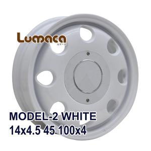 【4枚セット】 LUMACA MODEL-2 14x4.5 +45 100x4 WHITE｜autoway