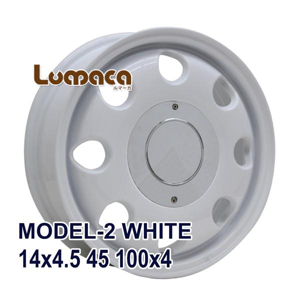 【4枚セット】 LUMACA MODEL-2 14x4.5 +45 100x4 WHITE