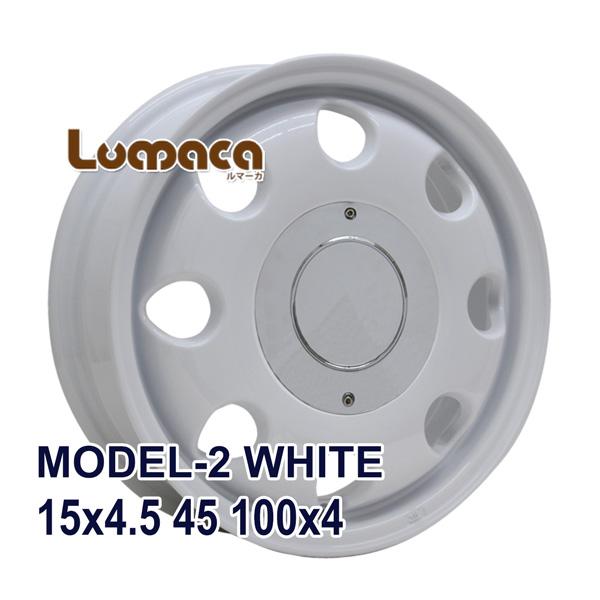 【4枚セット】 LUMACA MODEL-2 15x4.5 +45 100x4 WHITE