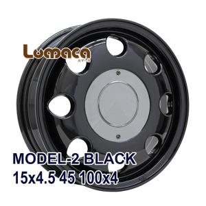 【4枚セット】 LUMACA MODEL-2 15x4.5 45 100x4 BLACK｜autoway