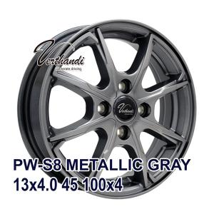 4枚セット】 Verthandi PW-S8 15x4.5 +45 100x4 METALLIC GRAY