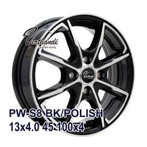 13インチ　タイヤホイール４本 １本パンクしてます。 4枚セット】 Verthandi PW-S8 13x4.0 +45 100x4 METALLIC GRAY