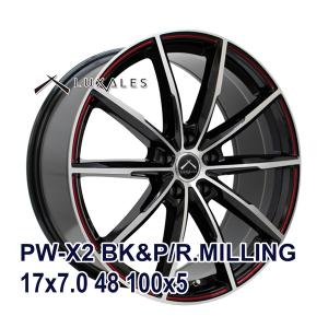 4枚セット】 LUXALES PW-X2 17x7.0 +48 100x5 BK&P/R.MILLING :WH04345