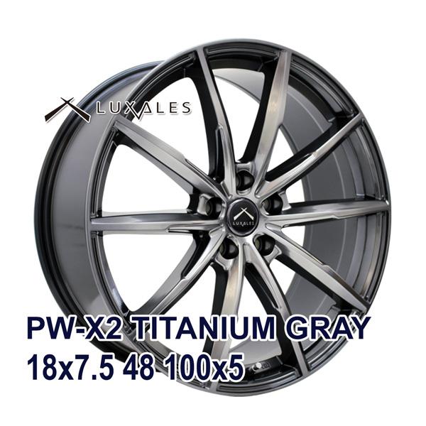 【4枚セット】 LUXALES PW-X2 18x7.5 +48 100x5 TITANIUM GR...