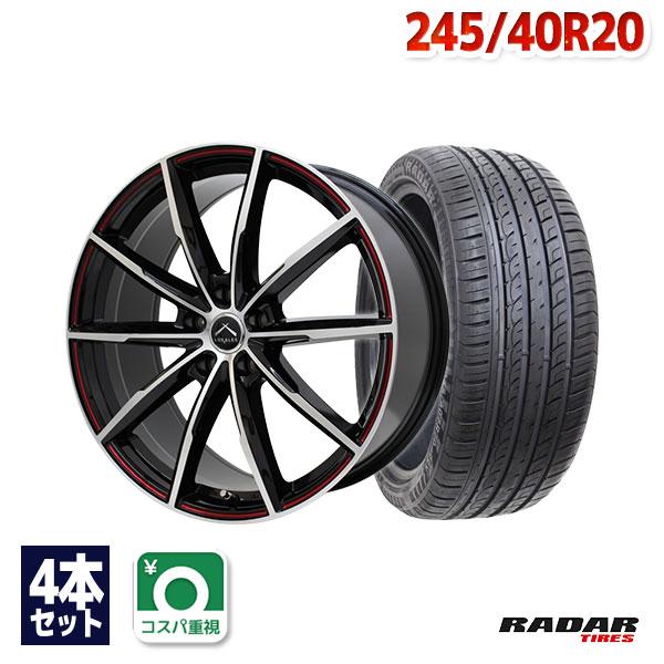 245/40R20 サマータイヤ ホイールセット Radar Dimax R8+ 送料無料 4本セッ...