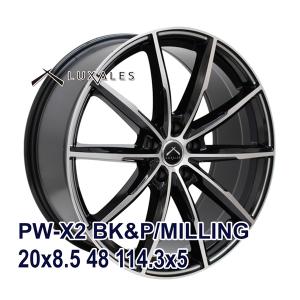 【4枚セット】 LUXALES PW-X2 20x8.5 +48 114.3x5 BK&P/MILLING｜autoway