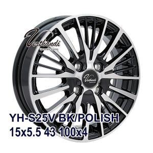 【4枚セット】 Verthandi YH-S25V 15x5.5 +43 100x4 BK/POLISH