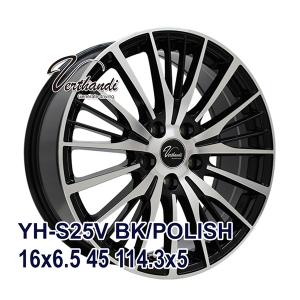 【4枚セット】 Verthandi YH-S25V 16x6.5 +45 114.3x5 BK/POLISH｜autoway