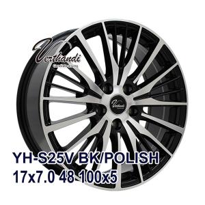 【4枚セット】 Verthandi YH-S25V 17x7.0 +48 100x5 BK/POLISH｜autoway