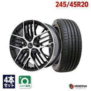 MINERVA 245/45R20 サマータイヤ ホイールセット F205 送料無料 4本 