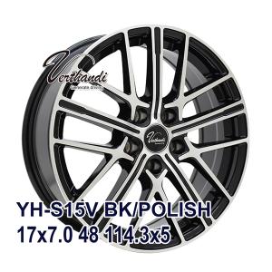 【4枚セット】 Verthandi YH-S15V 17x7.0 +48 114.3x5 BK/POLISH｜autoway