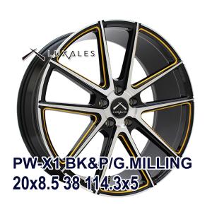 【4枚セット】 LUXALES PW-X1 20x8.5 +38 114.3x5 BK&P/G.MILLING｜autoway