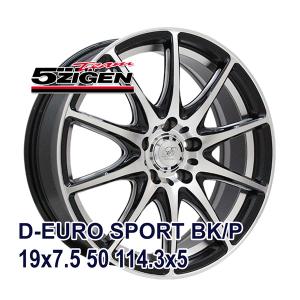 【4枚セット】 5ZIGEN D-EURO SPORT 19x7.5 +50 114.3x5 BK/P｜autoway